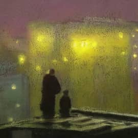 Картина "Тайны ночных крыш"