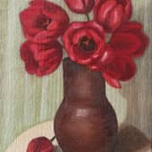 Тюльпаны в кувшине., художник Наталия Иринина