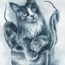 Шапка ушанка (монохром)