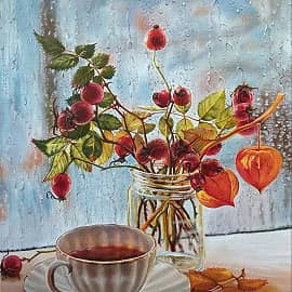 Горячий чай с шиповником.