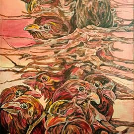 лесной пожар.вороны. 2 вариант.