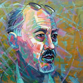 "Портрет С. Ользятиева" х.м. 80 х 95