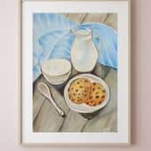 Молоко с печеньем (1), художник Валентина Худякова