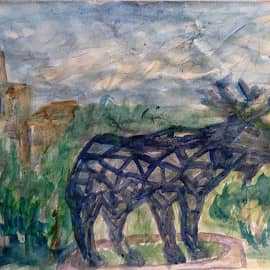 Лось в парке