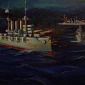 Бой на море.