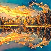 Золотые облака.