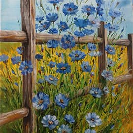 Поле васильков.