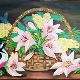 Лилии и мимозы