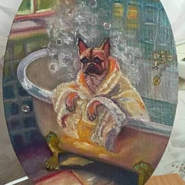 Буль в ванне.