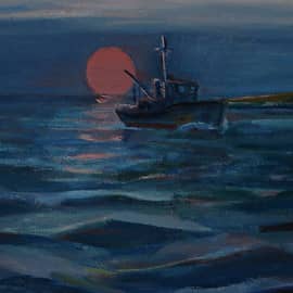 Вечер, закат. МКС