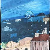 Вечерний Бердянск . По фото, художник Наталия