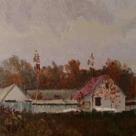 Снег и дождь. Осенний день в с. Колосовка. В 2021г.