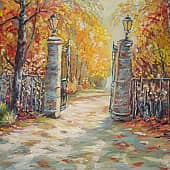 Старые ворота в старинном особняке.