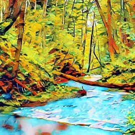 лесная река