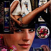 Цветы и косметика. Коллаж.