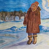 Автопортрет у зимнего моря