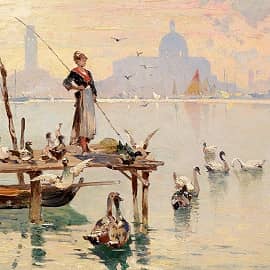 У стен дворцов она пасла гусей