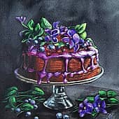 Натюрморт с фиалками