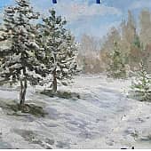Зимний пейзаж. Пленэрная живопись ZhNataly