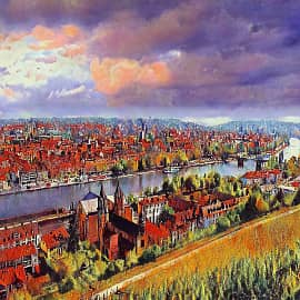 город у реки