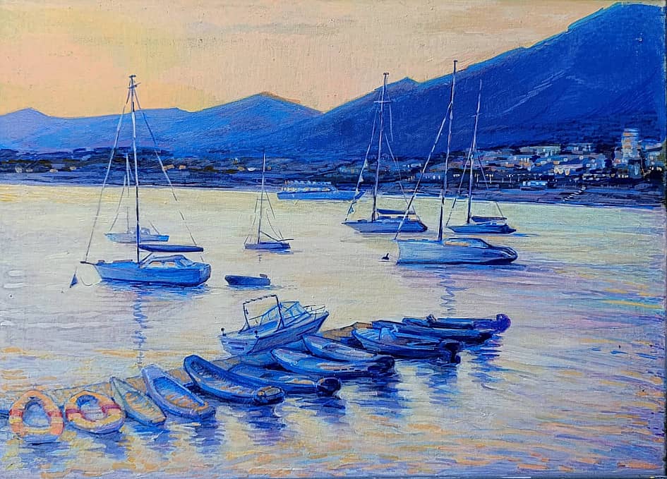 Геленджик. Вечер. Яхт-клуб перед регатой. Серия "яхт-клуб ". День и ночь. Проект светофизика