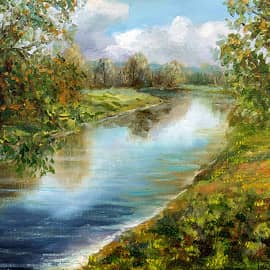 Пейзаж с рекой