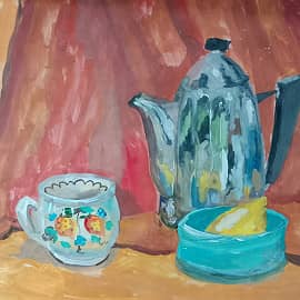 Натюрморт с лимоном