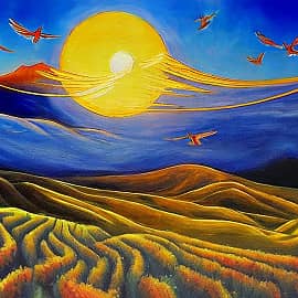 Картина "Птицы дня"