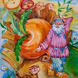 Иллюстрация к сказке " Репка"