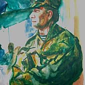 Солдат и Солнце (1), художник Елена А. Винокурова