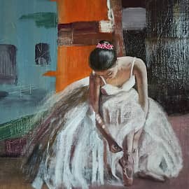 Балерина после выступления.