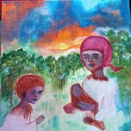 К знаниям. Начало . По мотивам рисунка из детской книги