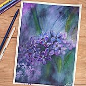 Сирень в свете лучей (1), художник Анастасия