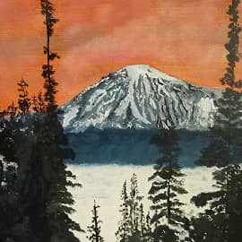 Закат в горах.