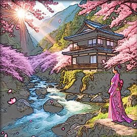 Сакура цветёт.