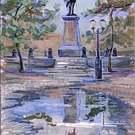 Отражение. Петр Первый Антокольского в Таганроге. Пленэр ZhNataly