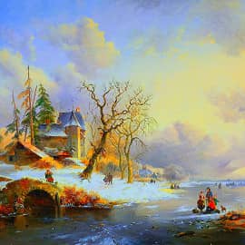 замёрзшее озеро