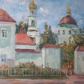 Этюд с церковью