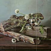 Композиция с поленьями (реальный размер предметов) (1), художник Сергей Сипунов