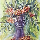 Букетик рябины красной (натурная постановка)