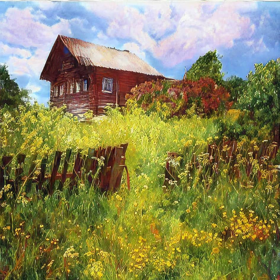 Лето в деревне.