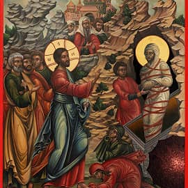 Икона Воскрешение Лазаря