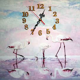 Часы "Фламинго"