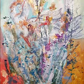 А белый лебедь на пруду...