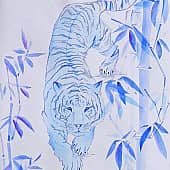 Тигр в зарослях бамбука