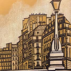 Парижские фонари. Скетч.