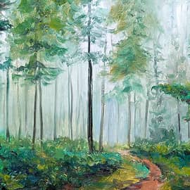 Ранним утром в лесу