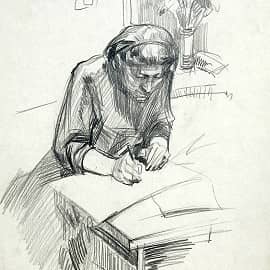 Художница за работой