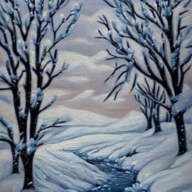 Картина "Глоток зимы".