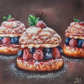 Булочки с ягодами